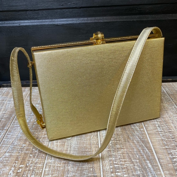 Vintage Handbags - Midcentury Gold Shoulder Purse